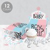 Big Dot of Happiness Baby Gender Reveal - Treat Box Party Favors - Team Boy or Girl Party Goodie Gable Boxes - Set of 12 - 3 of 4