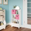 RiverRidge Kids' 23" Playroom Bookshelf with Veggie Bin Organizer, 2 Open Toy Storage Shelves, and 2 Fabric Bins - 2 of 4
