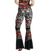 The Yoga Democracy High Waist Bell-Bottom Leggings, Flare Leggings with Sweat-Wicking and UPF Protection, Customizable Length (Festival Denim) - 3 of 4