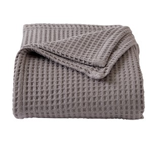 Market & Place 100% Cotton Waffle Weave Bed Blanket - 1 of 4