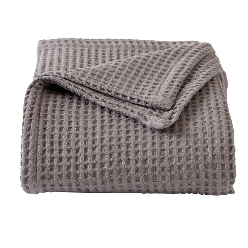 Market & Place 100% Cotton Waffle Weave Bed Blanket, 1 of 8