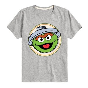 Boys' - Sesame Street - Oscar Badge Short Sleeve Graphic T-Shirt - 1 of 4