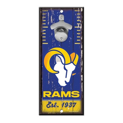 NFL Los Angeles Rams Bottle Opener Wood Sign