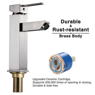 Aquaterior Modern 1 Hole Bathroom Faucet Vanity Sink Basin DIY Home BN 3.97 lbs Brushed Nickel