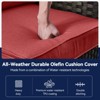 Buenhomino Outdoor Seat Cushion Set 25 x 22 x 4 Inch,Waterproof & Fade Resistant Outdoor Chair Cushions,Deep Seat Cushion with Removable Cover - 4 of 4