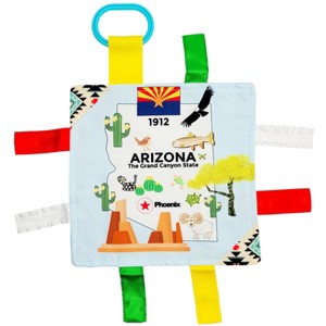 Baby Jack The Learning Lovey Arizona State Baby Tag Crinkle Square Toy That Teaches Facts 8" x 8" - 1 of 4