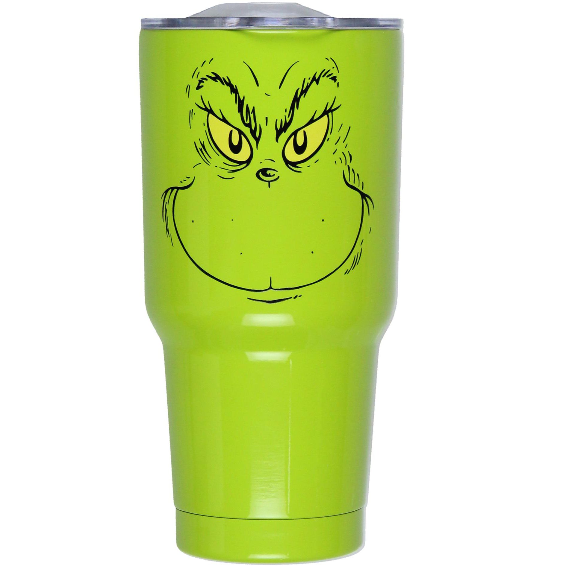 Grinch Drink Tumbler Dr Seuss's How The GRINCH Stole Christmas Holiday 30oz Drink Travel Tumbler Cup with Clear Lid Green