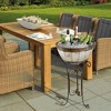 Vintiquewise Galvanized Metal Standing Beverage Cooler Tub with Liner - 2 of 4