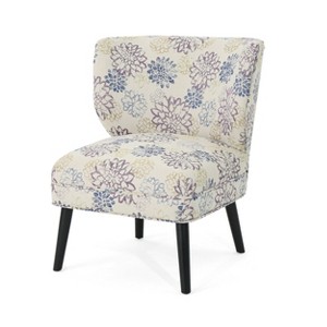 Laurier Modern Farmhouse Accent Chair Purple Floral - Christopher Knight Home