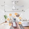 HUMHOLD 52 Inch Wood Ceiling Fan and Remote for Bedroom, Living Room - 3 of 4
