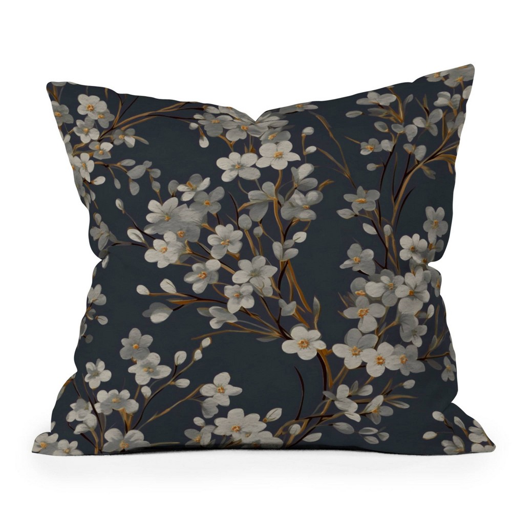 Photos - Pillow Deny Designs 20"x20" Emanuela Carratoni Moody Flowers Square Indoor Throw 