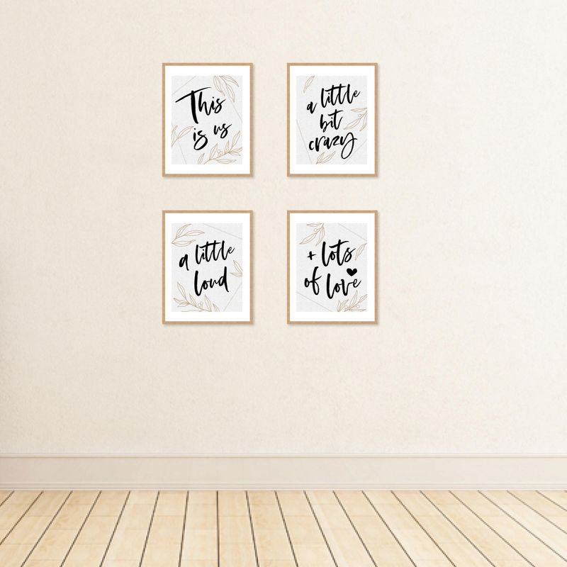 Big Dot of Happiness This is Us - Unframed Family and Living Room Linen Paper Wall Art - Set of 4 - Artisms - 8 x 10 inches, 3 of 8