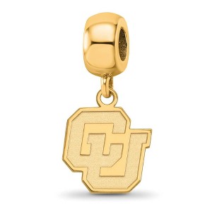 Black Bow Jewelry 14k Yellow Gold Plated Sterling Silver Colorado Buffalos NCAA Bead Charm - 1 of 4