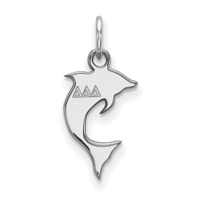 Black Bow Jewelry Sterling Silver Delta Delta Delta Greek Life Extra Small Pendant