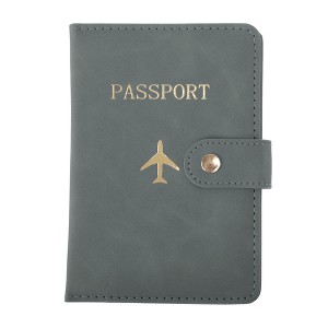 Unique Bargains Button Design Passport Holder 1 Pc - 1 of 4