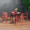WestinTrends Playa 5-Piece Outdoor Resin Round Patio Dining Table Set with Modern Stackable Patio Dining Chairs - 2 of 4