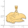 Black Bow Jewelry 10k Yellow Gold Kansas Jayhawks NCAA Medium Pendant - 2 of 3