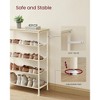 VASAGLE Shoe Rack, 5 Tier Shoe Storage Rack for 12-16 Pairs of Shoes, Shoe Organizer for Entryway, with 4 Fabric Shelves and Wooden Top, Steel Frame - 3 of 4