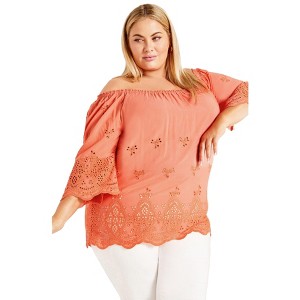 Avenue Women's Plus Size Bailey Top - 1 of 4