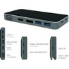 VisionTek VT200 USB C Portable Dock - for Notebook/Desktop PC - 100 W - USB Type C - 5 x USB Ports - 2 x USB 3.0 - HDMI - VGA - DisplayPort - Wired - image 2 of 4