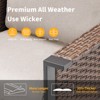 Buenhomino Wicker Outdoor Patio Sofa Patio Furniture Loveseat, All Weather Wicker 3-Seater Outdoor Furniture Sofa - 3 of 4