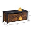 Storage Chest, Wood Storage Bench with Seating and Safety Hinge, Entryway Bench with Storage - 2 of 4