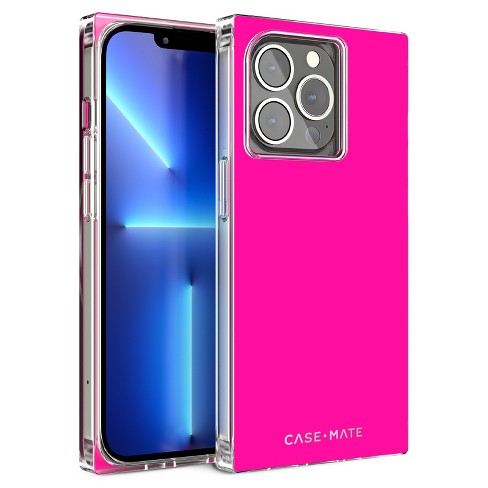 Pink Neon Holographic Rectangular iPhone Case