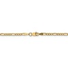 Black Bow Jewelry 2.5mm 14k Yellow Gold Hollow Figaro Chain Necklace - 3 of 4