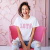 Simply Sage Market Women's Love Never Fails Checkered Short Sleeve Graphic Tee - 2 of 4