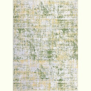 Washable Runner Rug, Non Slip Modern Abstract Carpet, Foldable Low Pile Hallway Mat for Entryway or Kitchen - 1 of 4