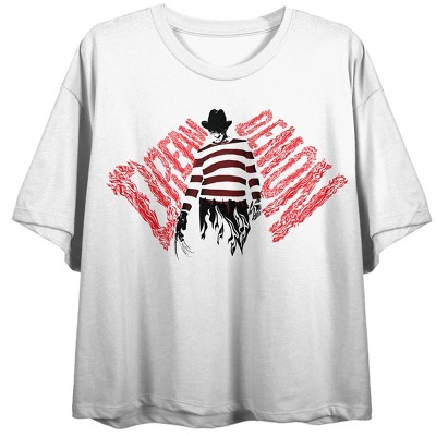 Nightmare On Elm Street Dream Demon Crew Neck Short Sleeve White Women’s T-shirt