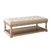 Conelius Traditional upholstered storage Cocktail ottoman with Button-Tufted Design| ARTFUL LIVING DESIGN - 3 of 4