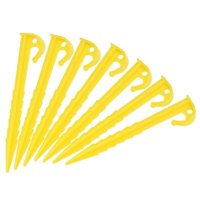 Unique Bargains Plastic Ground Pegs Serrated Edges With Hook For ...