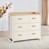 Dresser for Bedroom with 6 Drawers, Chest of Drawers, with Water-Resistant Changing Table, Storage Organizer Cabinet - 4 of 4