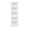 Ridstar 75.25 in. H Set of 2 Display Cabinets with 5-Tier Sided Bookcase For Hallways, Living Room & Office-White - 3 of 4