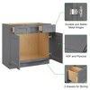 LOVMOR 21-in. D x 34.5-in. H in Plywood Vanity Sink Base Kitchen Cabinet with Drawers without Top for Kitchen, Bathroom, Living Room - 3 of 4