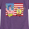 Girls' - SpongeBob SquarePants - Patrick Sparkers Flag Fitted Short Sleeve Graphic T-Shirt - 2 of 4