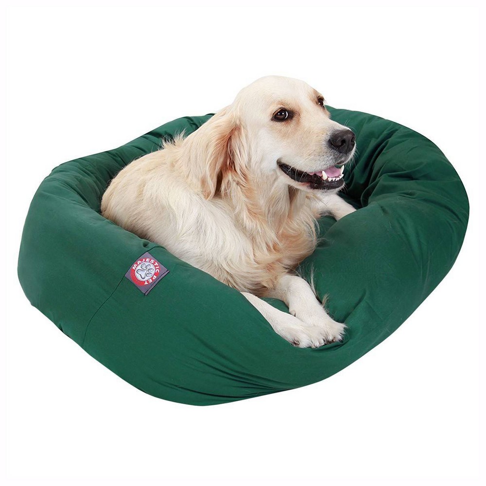 Photos - Bed & Furniture Majestic Pet Bagel Bolster Dog Bed - Green L 