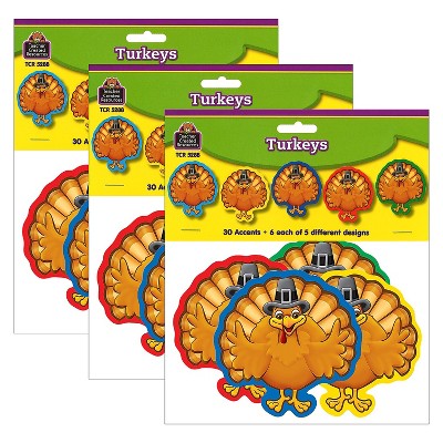 Teacher Created Resources Turkey Accents 30 Per Pack 3 Packs (TCR5288-3)