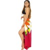 LA LEELA Women's Summer Beach Wrap Bikini Wraps Sarong Swimwear Cover up Skirt Bathing suit Swimsuit Pareo for Women One Size Red, Floral - 4 of 4