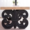Sapphtopaz Modern Ornate Coffee Table with Carved Design Scroll Base Wood Accent Table with Natural Top Rectangle Coffee Tables for Living Room - 4 of 4