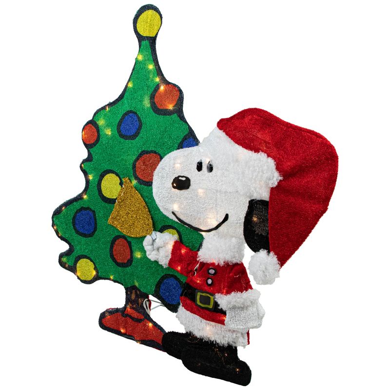 Northlight 32" LED Lighted Peanuts Snoopy and Christmas Tree Outdoor Decoration - Clear Lights, 4 of 7