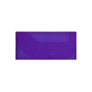 JAM Paper Plastic Pencil Case Snap Button Pencil Case Box Purple 166532743 - 1 of 4