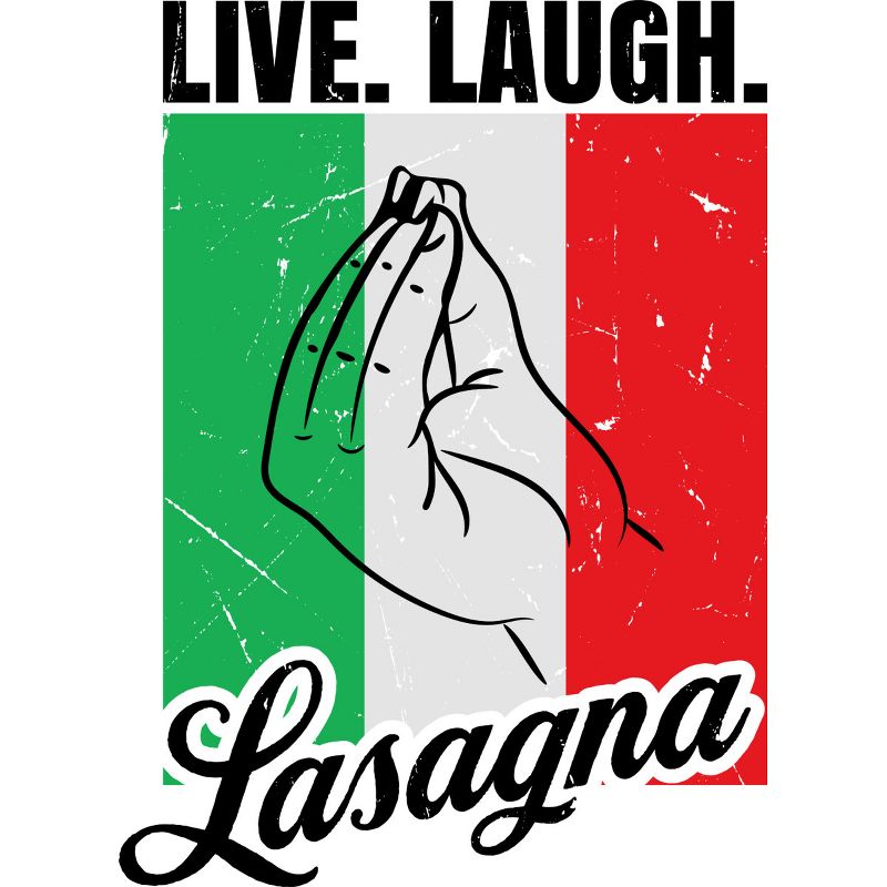 Design By Humans Live Laugh Lasagna Funny Italian Lover By Tank Top, 2 of 3