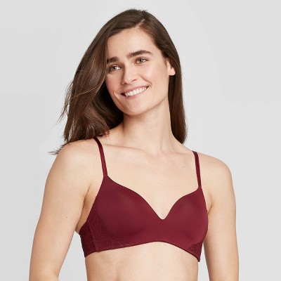 lace lightly lined wireless bra