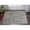 Gray and Ivory Wool Abstract Hand Knotted Worn Faded Area Rug - 2 of 4