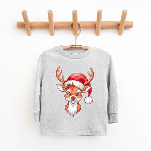 The Juniper Shop Cute Reindeer Head Youth Long Sleeve Tee - 1 of 3