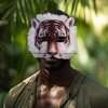 Forum Novelties Tiger 3D Print Costume Half Mask - 2 of 3