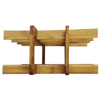 Natural Bamboo 12-Bottle Countertop Wine Rack