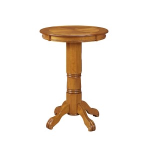 42" Florence Bar Height Table Fruitwood Brown - Boraam: Sturdy Hardwood, Claw Foot, Pub Style - 1 of 4